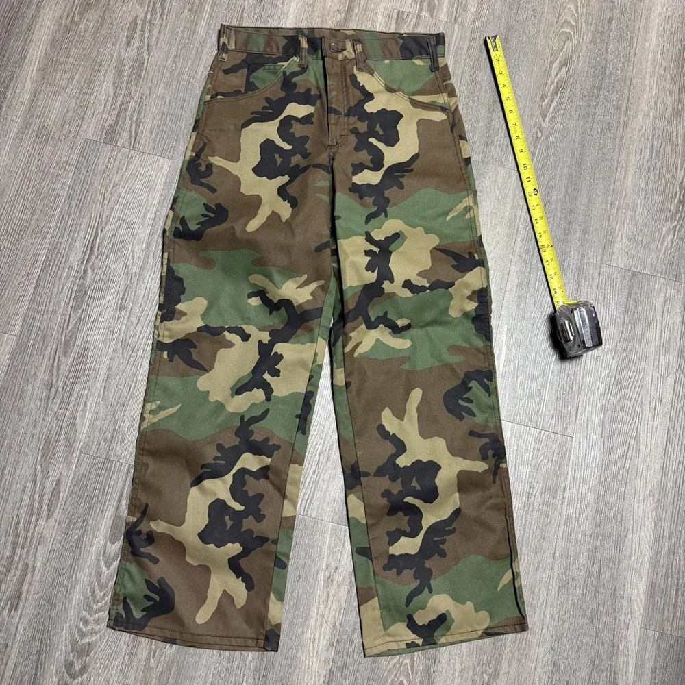 Vintage Pointer Brand Woodland Camo Pants Made In USA 32x30 Workwear Hunting